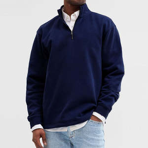 <b>Men's</b> <b>Half</b> Zipper Fleece Pullover <b>Sweatshirt</b> <b>Half</b> <b>Zip</b> <b>Sweatshirt</b> Casual & Streetwear Ful Sleeves Cotton Blended <b>Men</b> <b>Sweatshirt</b> - Product Image 5