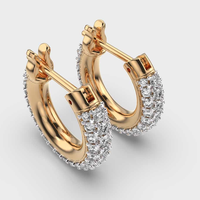 Boucles d'oreilles créoles en diamant de laboratoire 3 carats, plaqué or jaune 14K, clarté VS, couleur EF, certifiées IGI, bijoux fins pour femme, mariage