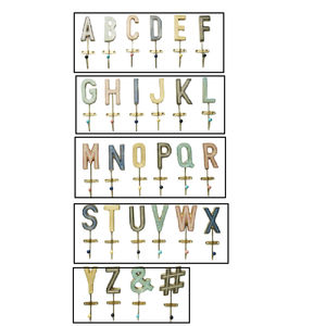 A to Z Alphabet Gold Color Metal Wall <b>Hanging</b> Hook Stylish Wall Hook Decor Multifunctional Adhesive Wall Hook Made of Aluminium - Product Image 2