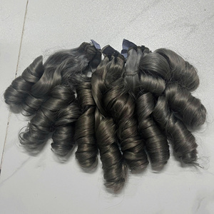 Bouncy Curly <b>Grey</b> Color SDD Vietnamese Human Hair Wholesales Price Direct Factory Price - Product Image 6