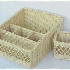 Wholesale Handmade Water Hyacinth Rattan Cutlery <b>Holder</b> Storage Basket Wicker Seagrass Utensil <b>Holder</b> for Spoon Fork <b>Knife</b> - Product Image 6