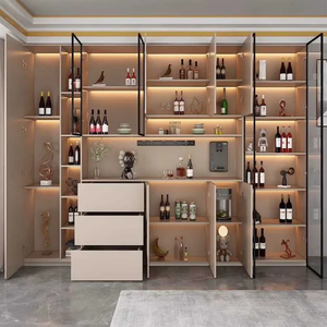 Mueble de Almacenamiento de Estilo Escandinavo para Comedor con Nichos Abiertos, Iluminación LED, Nicho para Electrodomésticos, Armarios de Gran Capacidad y Personalizables - Product Image 2
