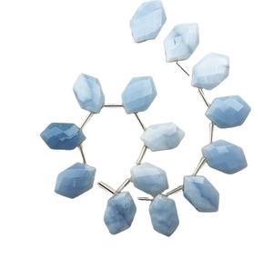 Pierres précieuses opale bleue naturelle 16 pièces perles de forme fantaisie à facettes fabrication de bijoux de mode faits à la main de haute qualité - Product Image 1