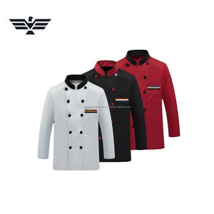 Modern Cotton Chef Uniform Set with Long Sleeve Snap Closure <b>Apron</b> Premium Restaurant & Hospitality <b>Kitchen</b> Wear (Unisex) - Product Image 4
