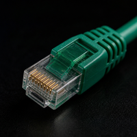 Kabel Patch Cat6 UTP Hijau 0.25m RJ45 8P8C Tanpa Kait (Snagless) Kabel Ethernet Berbahan Tembaga Murni 100% dengan Selubung PVC, Grosir Pabrik XXD