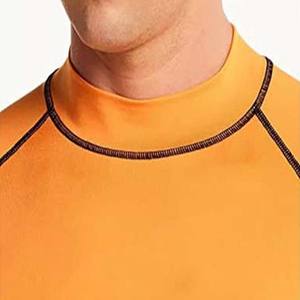 Maillots de bain anti-UV UPF50+ de haute qualité à manches courtes 100% coton polyester séchage rapide respirant pour la gym et le fitness unisexe - Product Image 4