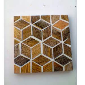 ที่รองแก้วแบบฝังกระดูกสไตล์คลาสสิกทำด้วยมือถาดรองแก้วลายตามสั่งสำหรับตกแต่งห้องครัวและโต๊ะ - Product Image 1