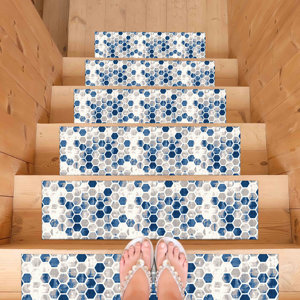 Alfombra Geométrica con Diseño de Escalones, Alfombra con Patrón Étnico, Alfombra de Color Abstracto, Alfombra Estampada - Product Image 4