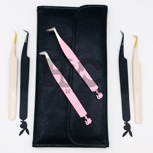 ชุดแหนบต่อขนตาปลอมสีดำสำหรับขนตาปลอมสีชมพูแบบใหม่แข็งแรงทนทาน - Product Image 6