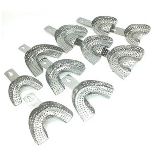 10 Uds. Bandejas de impresión Dental de acero inoxidable soporte de dientes superior inferior cubos de impresión dental herramienta de odontología dental - Product Image 1