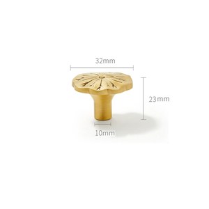 Lotus leaf fancy brass knob <b>pull</b> cabinet drawer <b>for</b> <b>home</b> dresser door cabinet furniture decorative kitchen wardrobe handle knobs - Product Image 6