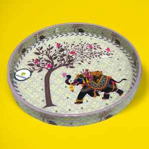 ถาดเสิร์ฟสำหรับตกแต่งโต๊ะกาแฟแบบอเนกประสงค์ถาดสำหรับเสิร์ฟอาหารและโฮสต์สำหรับแขกพร้อมขายจากอินเดีย - Product Image 3