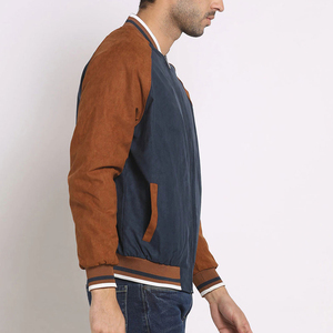 2025 Custom LOGO <b>Vintage</b> <b>Varsity</b> <b>Jacket</b> for Men Canvas Stand Collar Winter Season Embroidery Patch Men's Style - Product Image 3