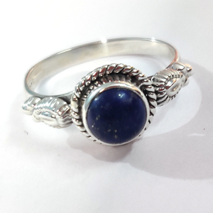 2022 nuevo diseño 925 anillo de piedras preciosas de plata esterlina con piedra de lapislázuli de cristal Natural para mujeres - Product Image 2