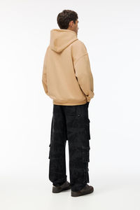 Vente en gros de sweatshirts à capuche surdimensionnés avec logo personnalisé pour hommes sweatshirts épais et respirants à épaules tombantes 500GSM 100% coton - Product Image 5