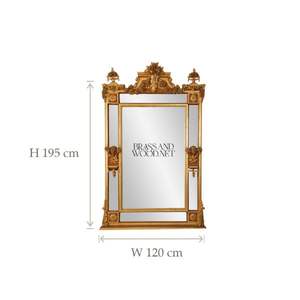 Marco de Espejo de Latón Real de Lujo, Espejo de Pared Clásico - Product Image 2