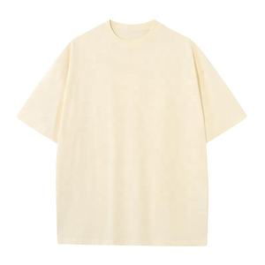 Camiseta personalizada de algodón orgánico 100% de alta calidad en blanco 230gsm camiseta de gran tamaño de peso pesado DTG camisetas de impresión para hombres - Product Image 4