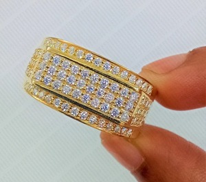 Anillo de moissanita de forma redonda blanca, hermoso anillo de compromiso de plata de ley con moissanita personalizado, regalo para ella - Product Image 2