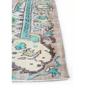 Tapis vintage en laine verte noué à la main, grand format, Pae-2932-Medallion, motif puzzle rectangulaire pour la maison, le couloir, l'entrée, la chambre d'adolescent, 9x12 pouces - Product Image 4