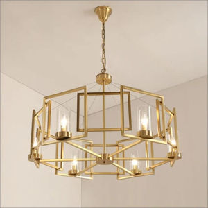 Lámparas Colgantes Modernas de Lujo en Metal Dorado Ecológicas para Interiores, Sala de Estar, Hotel, Dormitorio, Bodas, 5 pies, Sparxwizz - Product Image 1