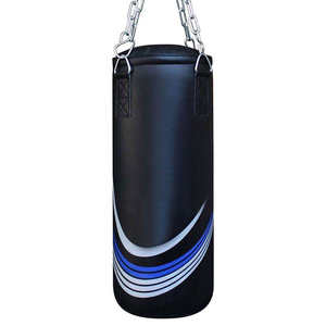 Sac de frappe personnalisé 2026 pour hommes, en cuir véritable et PVC, pour entraînement de fitness et Muay Thai, avec remplissage de sable - Product Image 1