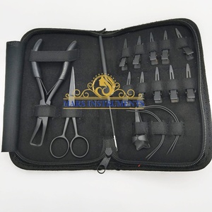 ชุดคีมต่อผมสแตนเลสสีดำด้านเครื่องมือที่จำเป็นสำหรับการต่อผม - Product Image 3