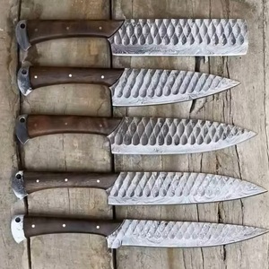 Ensemble de couteaux à steak en acier inoxydable damas manche en bois de rose - Product Image 4