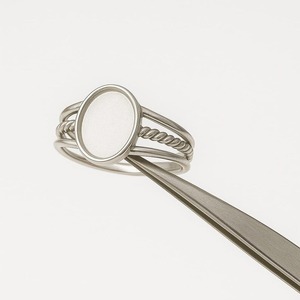 Base para Anillo Triple Banda 2025 con Bisel Ovalado, Aro de Plata 925 para Fabricación de Joyería DIY, Base para Anillo Hecho a Mano para Mujer - Product Image 3