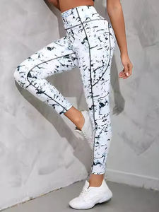 กางเกงออกกำลังกายทรงยาวเอวสูง คุณภาพสูง สไตล์ใหม่ ปี 2026 ทนทาน ผลิตจากโพลีเอสเตอร์ 100%/ไนลอน แห้งเร็ว เหมาะสำหรับโยคะ - Product Image 5