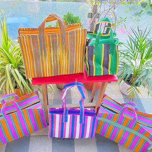 ถุงซิปไนลอนรีไซเคิลเป็นมิตรต่อสิ่งแวดล้อมขนาดใหญ่ถุงผ้าพิมพ์แบบออฟเซ็ตพิมพ์แบบยั่งยืนกระเป๋าทอ PP รุ่นสำหรับอินเดีย - Product Image 1