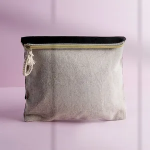 Borsa Clutch Personalizzata in Cotone e Juta per Regali Promozionali e Aziendali - Product Image 2