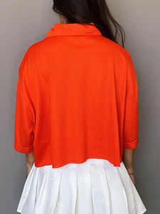 Camiseta Deportiva Corta de Alta Calidad, Antiarrugas, de Secado Rápido, Holgada, 100% Algodón, para Golf, para Chicas y Mujeres - Product Image 2