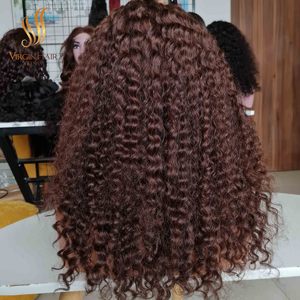 Cabello humano vietnamita crudo de onda profunda de alta calidad 200 densidad 13x6 Hd peluca Frontal de encaje - Product Image 1