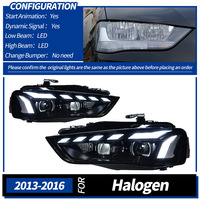 Phares projecteurs Bi-LED style RS pour Audi A4L B8.5 2013-2016, clignotants séquentiels DRL, Canbus Plug and Play, pièces auto