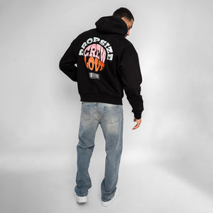 Jersey térmico de invierno con logotipo personalizado en relieve para hombre, 3XL Sudadera con capucha de tamaño completo de lana, sudadera bordada de mezcla de algodón básica - Product Image 4