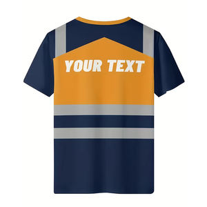 Camiseta de Seguridad Reflectante de Alta Visibilidad al por Mayor, Camiseta de Seguridad Reflectante para Construcción, Camiseta Personalizada - Product Image 6