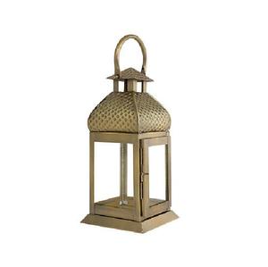 Metal <b>Antique</b> Colorful Mini Moroccan Lantern European Unique New Design Lanterns Gold Plated Cylindrical Shape Wire Design Home - Product Image 2