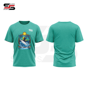 Camiseta deportiva de manga corta con logotipo personalizado para hombre, camisetas de cuello redondo de secado rápido, ropa informal transpirable para entrenamiento físico - Product Image 2