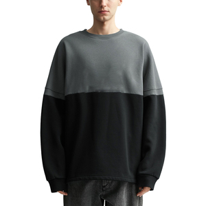 Sweatshirts unisexes oversize 100% en molleton de coton col rond personnalisés avec logo brodé coupe unie personnalisée uni XS hiver - Product Image 2