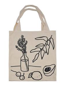 CENTIC CT-PPB014 <b>Extra</b> <b>Large</b> <b>Printed</b> Eco Friendly Recycled Reusable Cotton Canvas Grocery Shopping Tote Bag Letter Pattern - Product Image 2