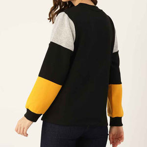 2025-26 última sudadera de mujer de cuello redondo teñido liso de talla grande pulóver sudadera para ropa de invierno sudadera al por mayor OEM - Product Image 4