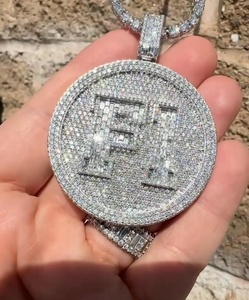 จี้เงินแท้ 925 รูปกางเขน สไตล์ฮิปฮอป ประดับเพชรโมอิสซาไนต์ ดีไซน์แฟชั่นสตรีทสุดเท่  จี้ห้อยคอแบบสั่งทำพิเศษ - Product Image 4