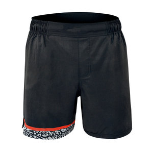 Hot Sale Spandex/Polyester <b>Men's</b> MMA <b>Shorts</b> Elastic Waist Mid Breathable Knitted Casual Loose Fit Quick Dry Sports Wear - Product Image 3