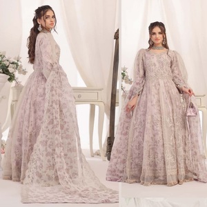 Vestido de Panjabi paquistaní bordado de Organza para mujer, traje de Salwar Kameez de tres piezas diseñado por Motis Fashion Vol ZARLISH - Product Image 4