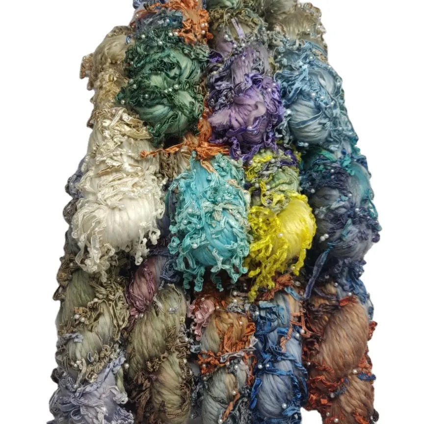 embellished yarn Metical Yarn Colorful Metallic Thread Thread Cross Stitch Wiring Manual Color Thread Purse Bag Handbag Eco