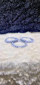 Pulsera de Ágata Azul para Hombre y Mujer, Piedra Preciosa de Cristal Curativo Natural con Certificado de Laboratorio para Yoga, Reiki y Meditación - Product Image 2