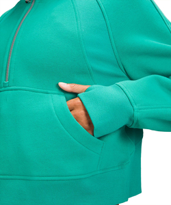 2025 Custom Designed Women's XS Quarter <b>Zip</b> <b>up</b> Pullover Hoodie <b>Cropped</b> Gym Sportswear Tracksuit for Winter - Product Image 3