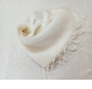 ผ้าลินินที่ว่างเปล่ามือ Loomed ผ้าพันคอในขนาด90*180เหมาะสำหรับการย้อมสีมือและช่างฝีมือสำหรับการวาดภาพ - Product Image 6