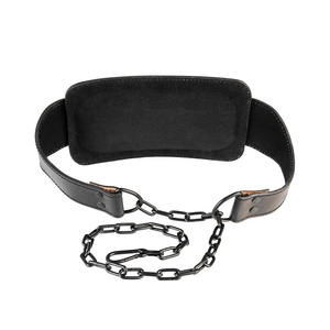 Custom Logo Dip Leather <b>Belt</b> Steel <b>Chain</b> Cowhide Leather Adjustable <b>Weight</b> Lifting Heavy Duty Non Slip Breathable Unisex <b>Belts</b> - Product Image 3