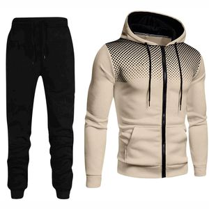 Conjunto Deportivo Informal de Dos Piezas para Hombre, de Alta Calidad, Transpirable, de Forro Polar, con Logotipo Personalizado Estampado, Diseño Sólido para Correr - Product Image 3